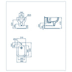 Sanitari sospesi Ideal Standard Esedra Wc + bidet + sedile slim chiusura tradizionale