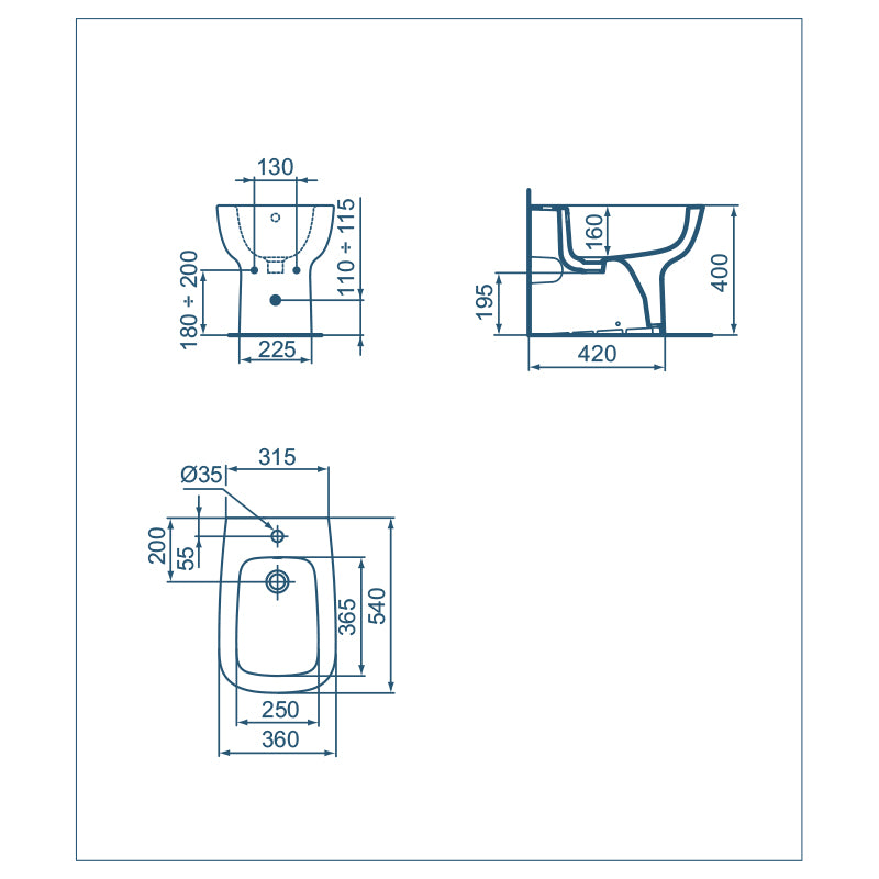 Sanitari filo muro scarico traslato Ideal Standard Esedra Wc + bidet + sedile chiusura rallentata
