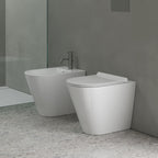Wc filomuro a scarico traslato Ceramica Catalano Zero 55 - Bianco Lucido