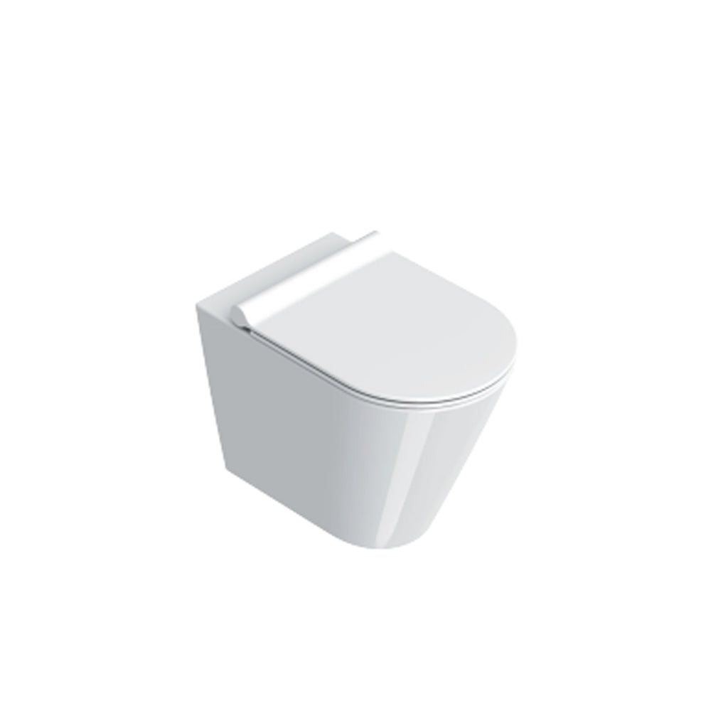 Wc filomuro a scarico traslato Ceramica Catalano Zero 55 - Bianco Lucido