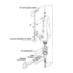 Batteria di Scarico Catis per cassetta in ceramica con pulsante basso