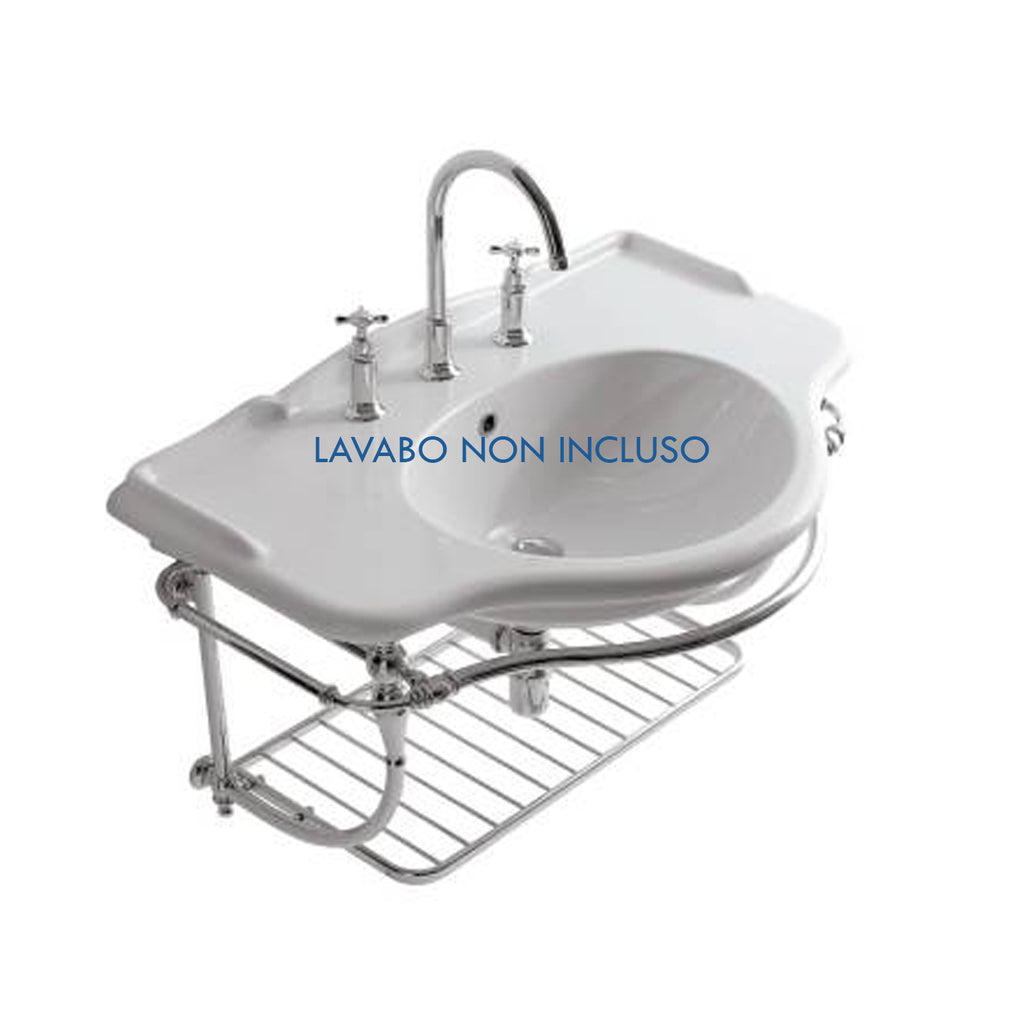 Struttura in ottone cromato per lavabo PA056BI modello Paestum Ceramica Globo - LAVABO NON INCLUSO