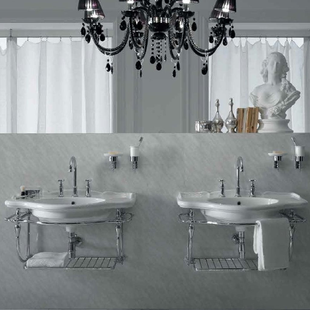 Struttura in ottone cromato per lavabo PA056BI modello Paestum Ceramica Globo - LAVABO NON INCLUSO