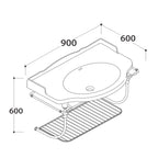 Struttura in ottone cromato per lavabo PA056BI modello Paestum Ceramica Globo - LAVABO NON INCLUSO