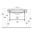 Struttura in ottone cromato per lavabo PA056BI modello Paestum Ceramica Globo - LAVABO NON INCLUSO