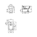 Bidet monoforo installazione filo parete 54x36 cm modello Esedra Ideal Standard