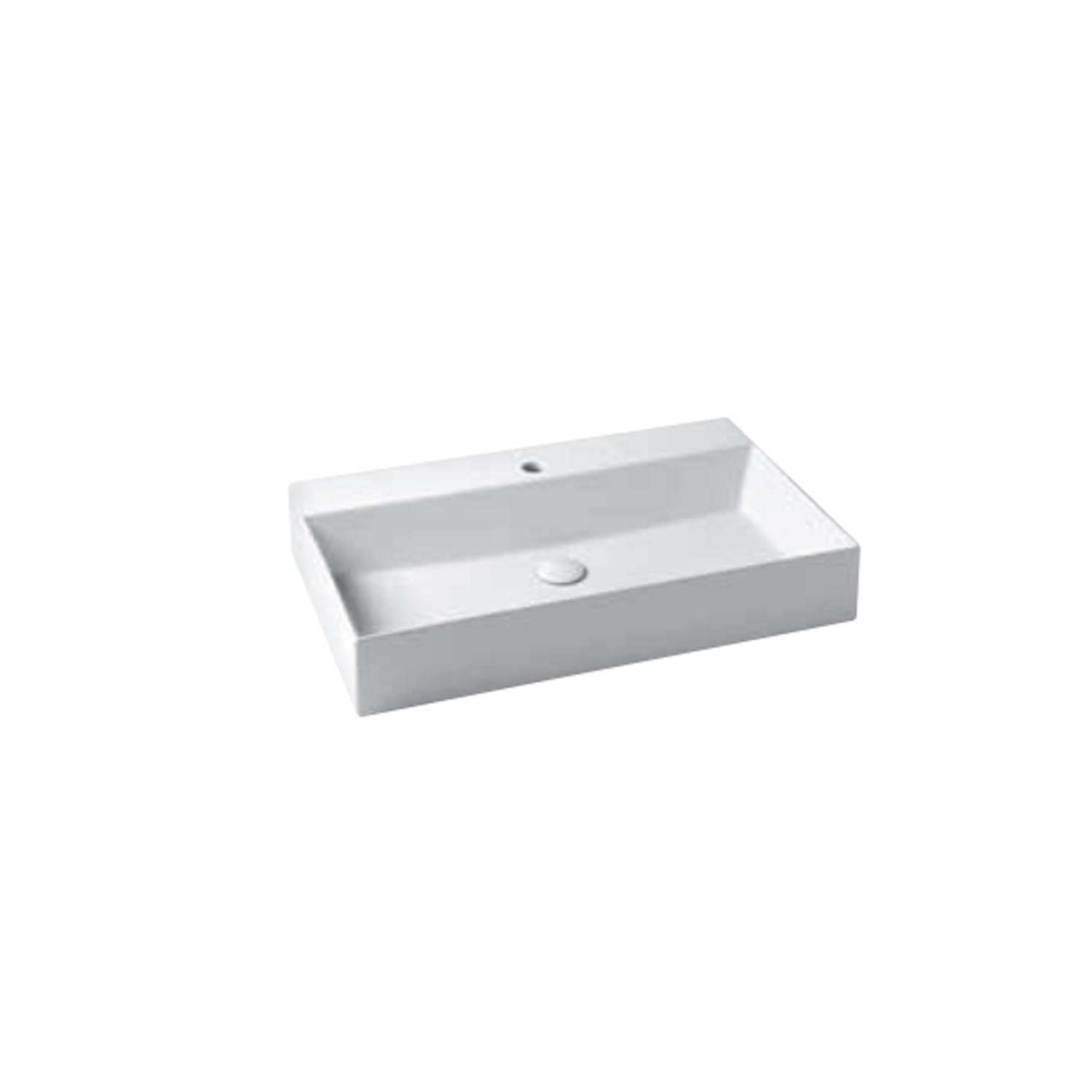 Lavabo da appoggio squadrato Ceramica Azzurra Elegance 75x45 cm
