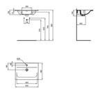 Lavabo top sospeso da 64 cm Ideal Standard Connect AIR bianco