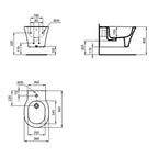 Bidet sospeso Ideal Standard Connect Air con kit fissaggio