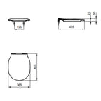 Sedile in termoindurente Slim Ideal Standard Connect AIR chiusura tradizionale