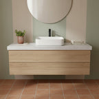 Lavabo d'appoggio bianco opaco 50x39x14cm in ceramica BathCore linea Luma