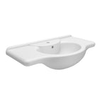 Consolle universale con troppo pieno BathCore 75 cm - Bianco lucido