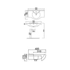 Consolle universale con troppo pieno BathCore 85 cm - Bianco lucido