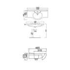 Consolle universale con troppo pieno BathCore 105 cm - Bianco lucido
