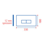Placca di ricambio per cassetta incasso pucci eco da 33 cm con 2 pulsanti modello Linea Bianca