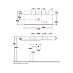 Lavabo rettangolare T-Edge 100x47x12 cm Ceramica Globo â€“ Bianco lucido