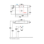 Lavabo rettangolare T-Edge 70x47x12 cm Ceramica Globo â€“ Bianco lucido