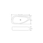 Lavandino da appoggio a vasca 'Joya 90' cm 90x40 by Cipi - in pietra di fiume