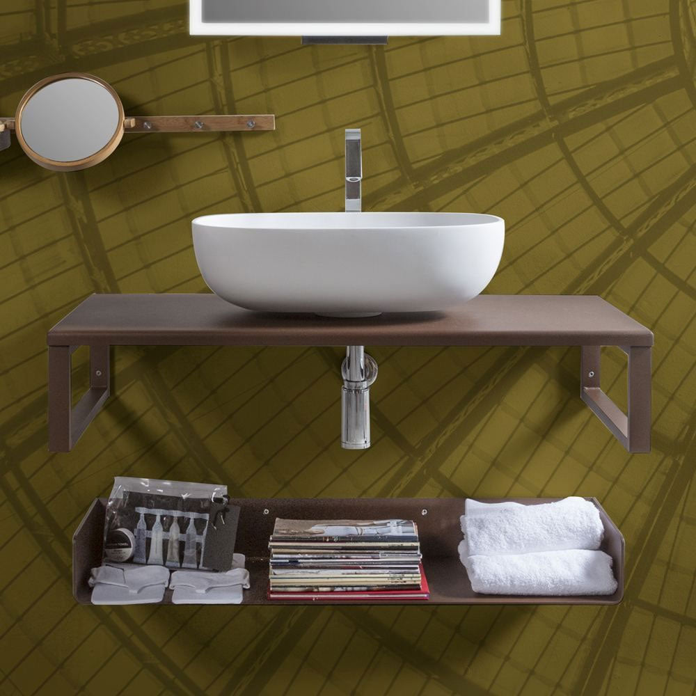 Lavandino da appoggio 'Snob2.0 Basin' in resina cm 55x40x16h by Cipi - Bianco opaco