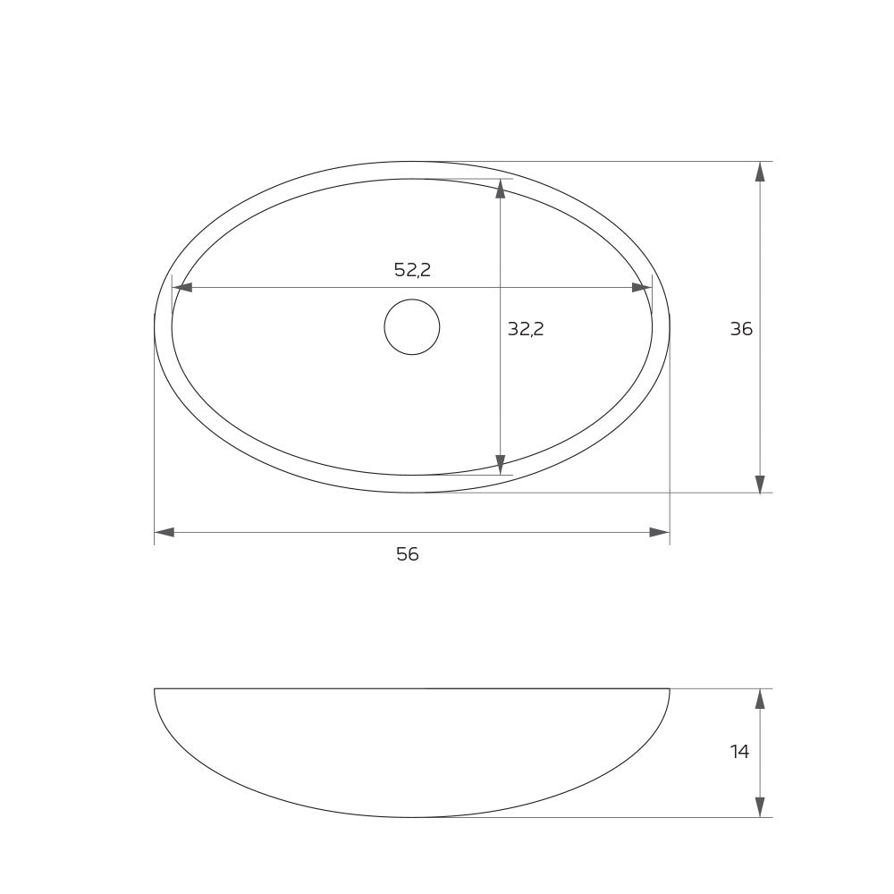 Lavabo da Appoggio in Solid Surface modello Ovo Relax Design Bianco OPACO