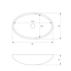 Lavabo da Appoggio in Solid Surface modello Ovo Relax Design Bianco OPACO