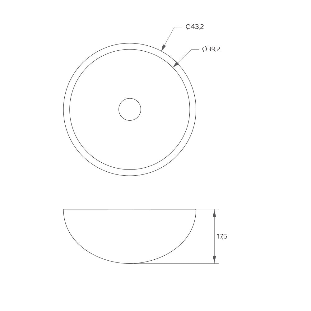 Lavabo da Appoggio in Solid Surface modello Choto Relax Design