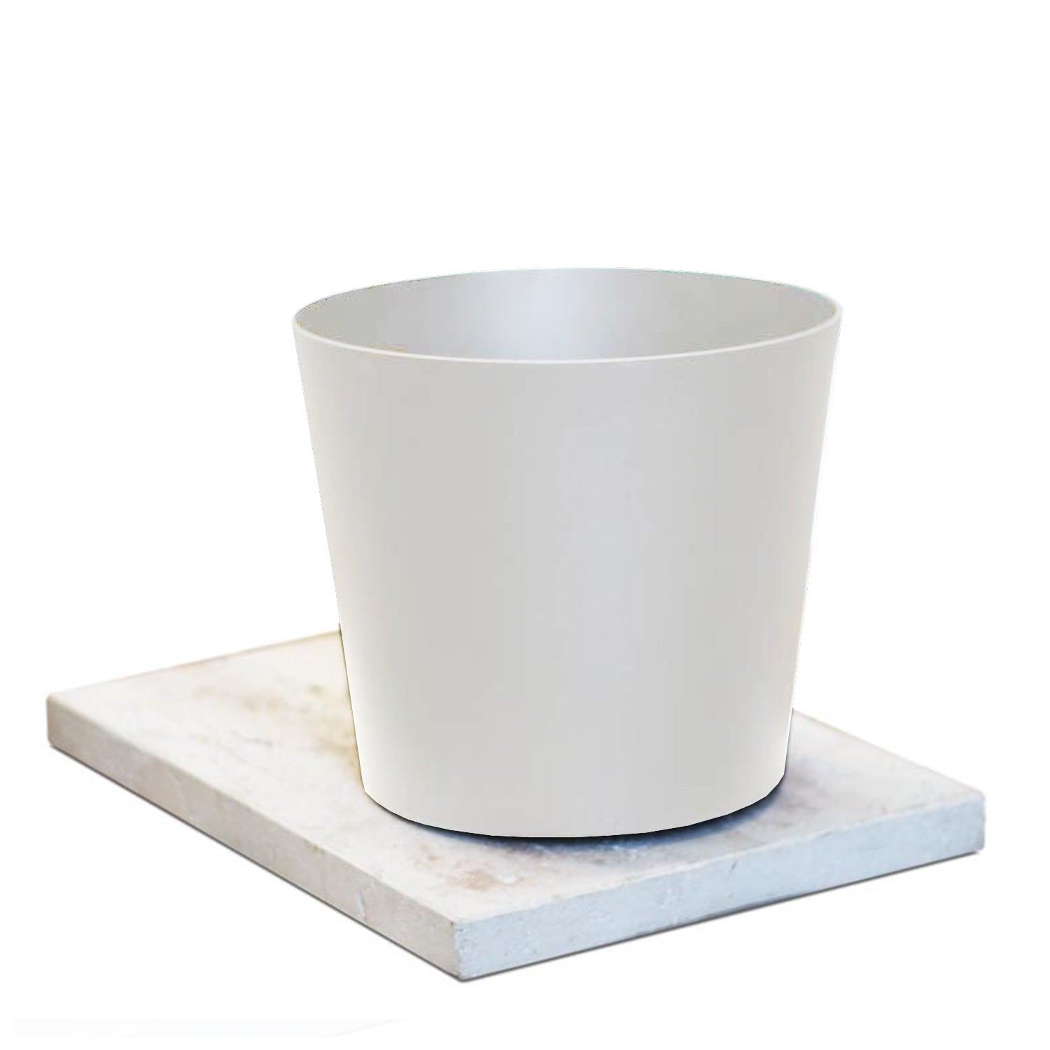 Base in travertino con secchio in alluminio verniciato bianco e piletta per fontane Fasten-Frog-Newest-Bridge-Connect