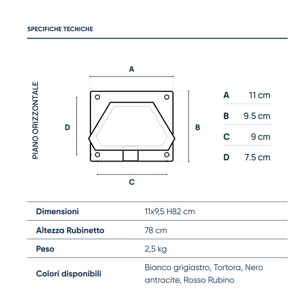 Punto acqua a terra in alluminio verniciato Tortora con rubinetto in ottone modello Frog