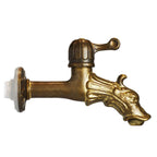 Rubinetto decorativo in ottone bronzato con attacco 1/2" ideale per esterni a forma animale