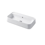 Lavabo da appoggio o sospeso 60cm in ceramica bianca lucida serie Catino Disegno-Ceramica - senza foro per rubinetto