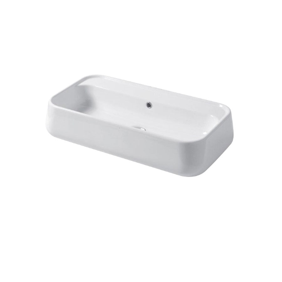 Lavabo da appoggio/sospeso 80cm Disegno-Ceramica serie Catino bianca lucida