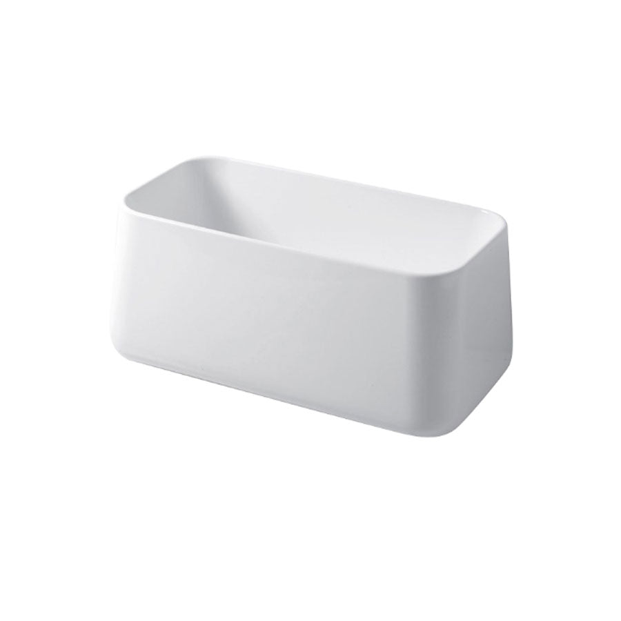 Lavabo da appoggio rettangolare 80cm in ceramica bianca lucida serie Catino Disegno-Ceramica