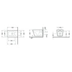 Coppia di sanitari sospesi con copriwater incluso BathCore serie Evo