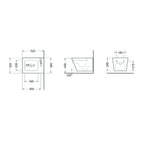 Coppia di sanitari sospesi con copriwater incluso BathCore serie Evo