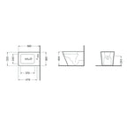 Coppia sanitari a terra filomuro con copriwater incluso BathCore serie Evo