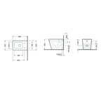 Coppia sanitari a terra filomuro con copriwater incluso BathCore serie Evo