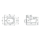 Coppia sanitari sospesi Bathcore con copriwater incluso - serie Aura