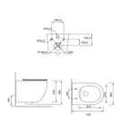 Coppia sanitari sospesi Bathcore con copriwater incluso - serie Aura