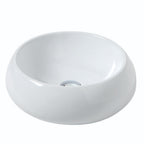 Lavabo d'appoggio tondo senza troppo pieno Linpha Sanitary diametro cm 45