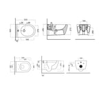 Sanitari sospesi collezione Tiara cm 36x53