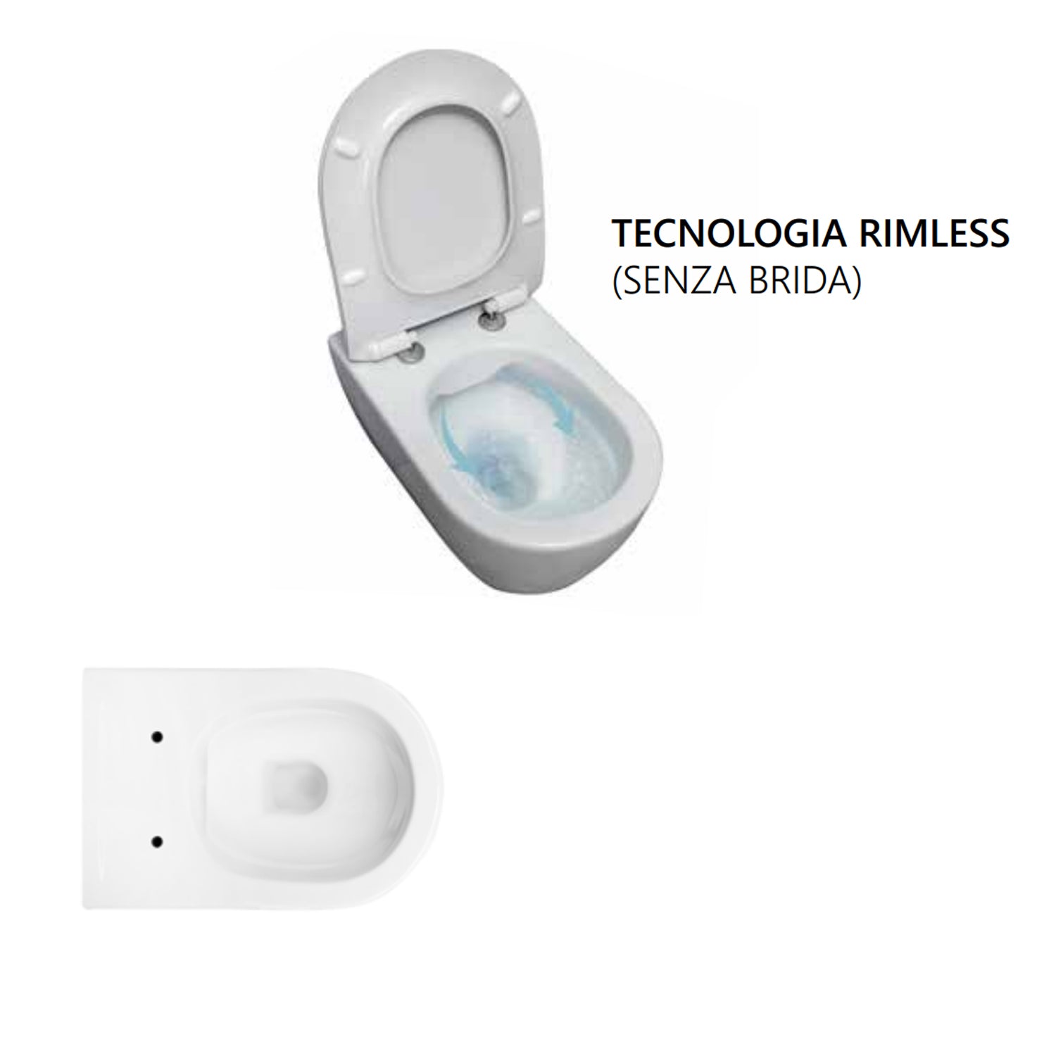 Sanitari sospesi collezione Tiara cm 36x53