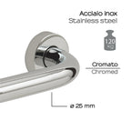 Maniglione 45 cm Up di Gedy in Acciaio Inox - Cromato