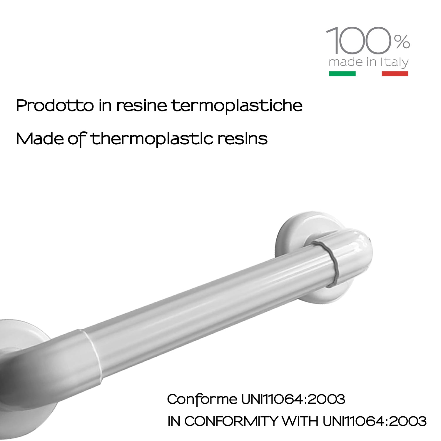 Maniglione 30 cm di Gedy serie Friend - Bianco