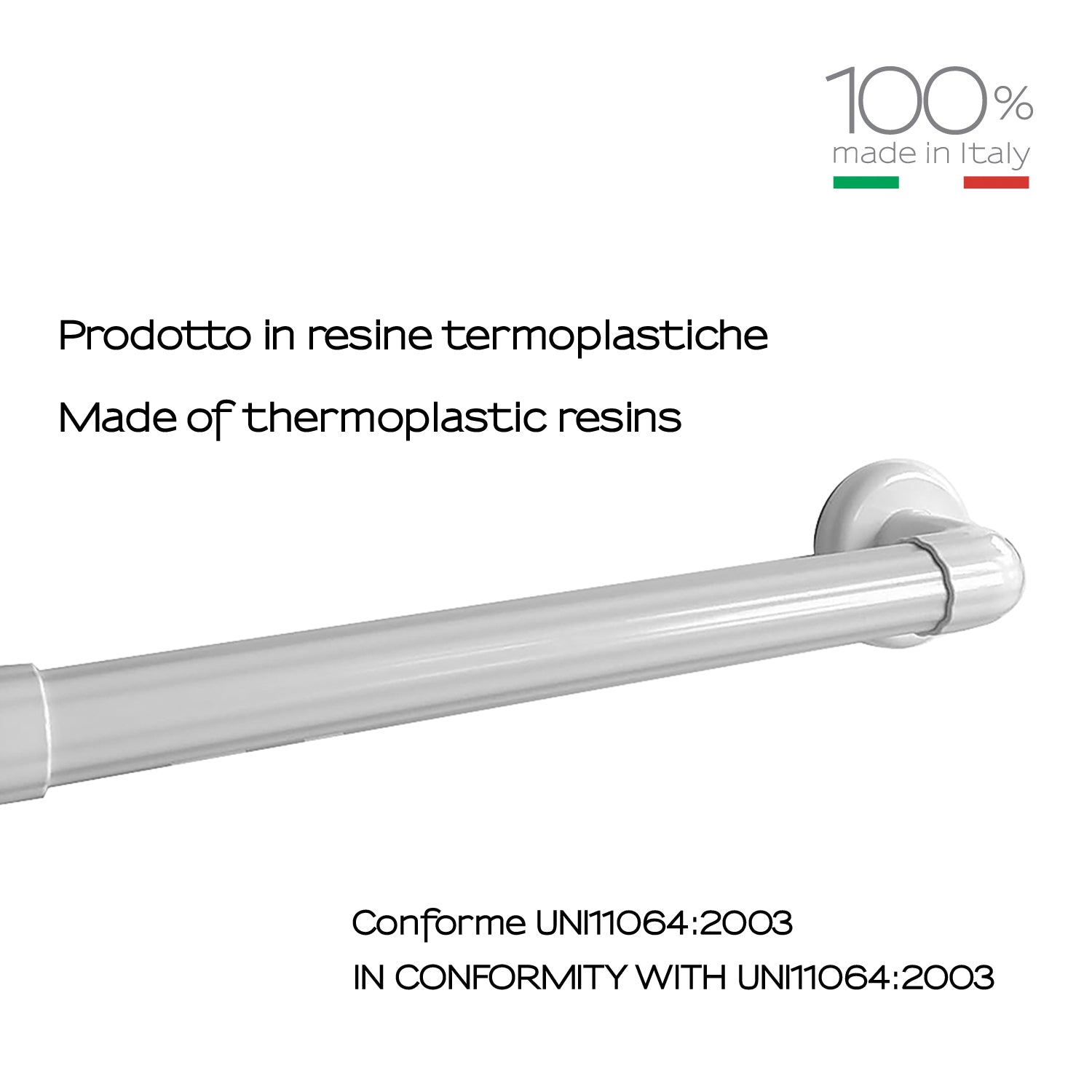 Maniglione 45 cm di Gedy serie Friend - Bianco