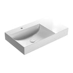 Lavabo rettangolare con piano a destra T-Edge 80x47x12 cm Ceramica Globo â€“ Bianco lucido