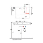 Lavabo rettangolare con piano a sinistra T-Edge 80x47x12 cm Ceramica Globo â€“ Bianco lucido