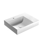 Lavabo rettangolare con piano a destra T-Edge 60x47x12 cm Ceramica Globo â€“ Bianco lucido