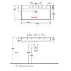 Lavabo rettangolare Stone 100x50x13 cm Ceramica Globo â€“ Bianco lucido