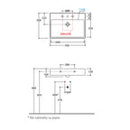 Lavabo rettangolare Stone 70x50x13 cm Ceramica Globo â€“ Bianco lucido
