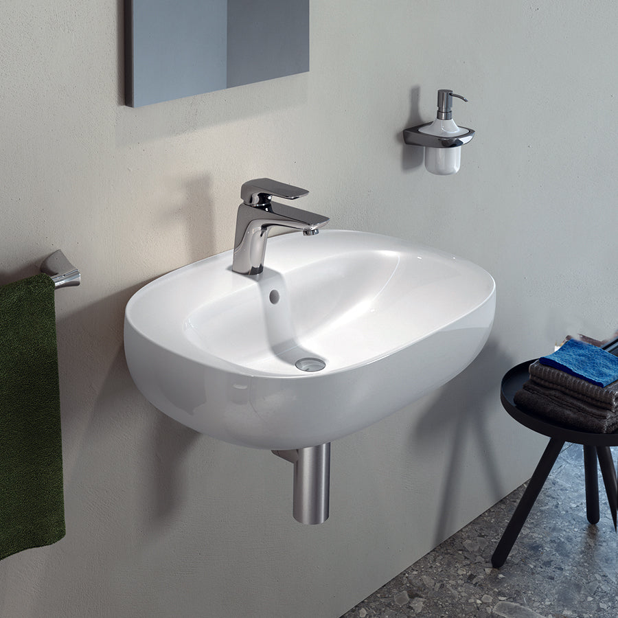 Lavabo sospeso ovale modello Illusion Rak Ceramics cm 50x44